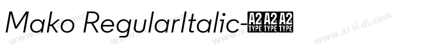 Mako RegularItalic字体转换 Mako RegularItalic字体转换